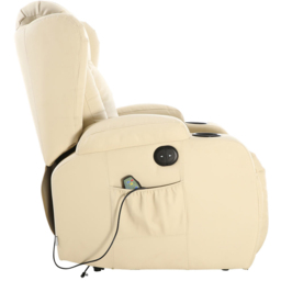 Furniture Online Caesar Cream Bonded Leather Electric Recliner Chair - Size: 105 x 95 x 98cm - Wilko - thumbnail 6