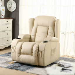 Furniture Online Caesar Cream Bonded Leather Electric Recliner Chair - Size: 105 x 95 x 98cm - Wilko - thumbnail 7