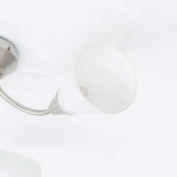 ValueLights Kristina 3 Way Frosted White Shade Silver Metal Flush LED Ceiling Light - Size: 16.5 x 44 x 44cm - Wilko - thumbnail 5
