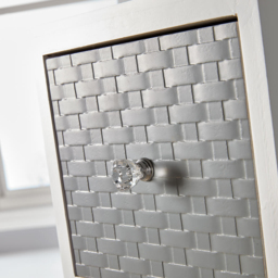 Home Source Crystal 5 Drawer White Grey Narrow Chest of Drawers - Wilko - thumbnail 5