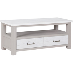 Baumhaus Greystone 2 Drawer Single Shelf Widescreen Grey Television Cabinet - Wilko - thumbnail 3