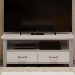 Baumhaus Greystone 2 Drawer Single Shelf Widescreen Grey Television Cabinet - Wilko - thumbnail 1