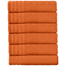 Velosso Hampi Cotton Orange Bath Towel Set of 2 - Wilko - thumbnail 4
