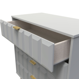 Crowndale Cube 4 Drawer Dusk Grey Chest of Drawers Ready Assembled - Wilko - thumbnail 7