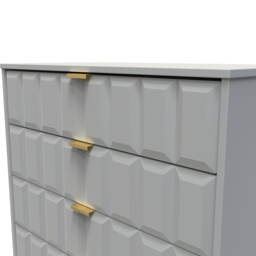 Crowndale Cube 4 Drawer Dusk Grey Chest of Drawers Ready Assembled - Wilko - thumbnail 6