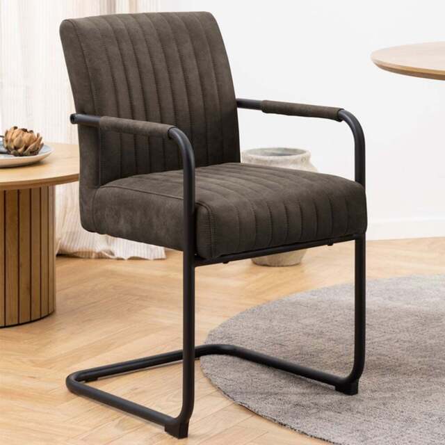 Florence Adele Set of 2 Grey Fabric Dining Chairs - Furniture To Go - Wilko - image 1