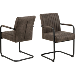 Florence Adele Set of 2 Grey Fabric Dining Chairs - Furniture To Go - Wilko - thumbnail 5
