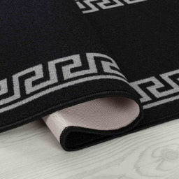 Desire Rugs Havana Black Greek Key Anti Slip Door Mat 220 x 67cm - Size: 67 x 220cm - Wilko - thumbnail 4