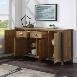 Baumhaus Urban Elegance 4 Door 2 Drawer Extra Large Sideboard - Brown - Wilko - thumbnail 3