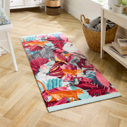 Studio Exotic Palms Rug 67 x 150cm - Size: 67 x 150 x 0.5cm - Multi - Wilko - thumbnail 3