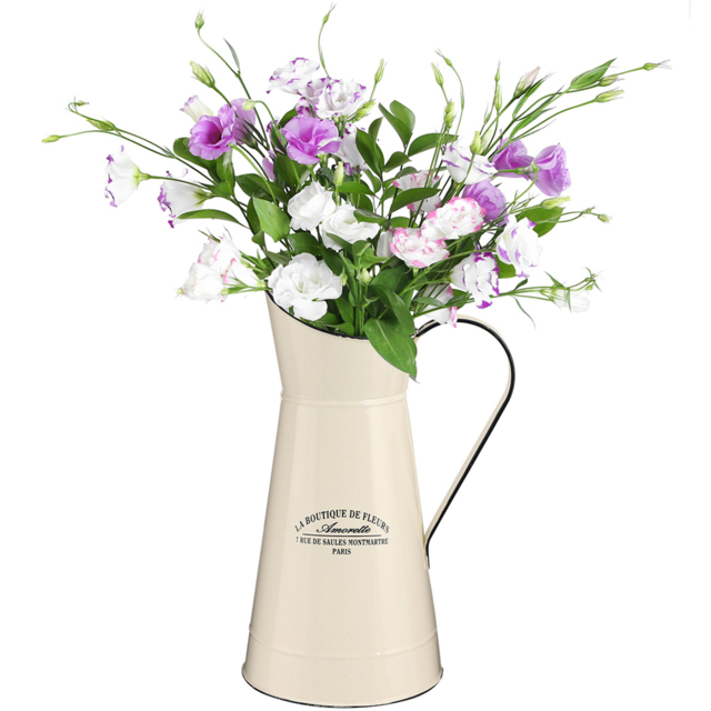 Dibor Cream Ceramic Vintage Style Pitcher Jug Vase - Size: 30 x 20 x 15.5cm - Wilko - image 1