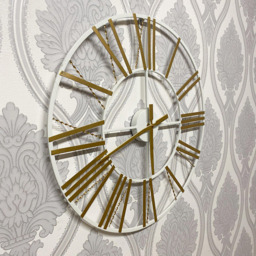 Acacia Home Gold Skeleton Round Wall Clock 60cm - Size: 60 x 60 x 2cm - White - Wilko - thumbnail 3