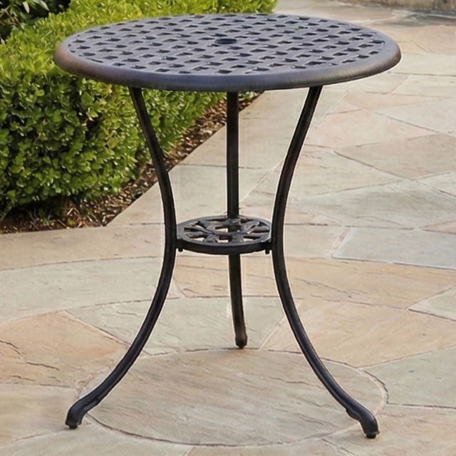 Centurion Supports OSHOWA Black Aluminium Garden Patio Bistro Table - Size: 2 Seater - Wilko - image 1