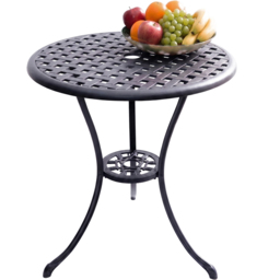 Centurion Supports OSHOWA Black Aluminium Garden Patio Bistro Table - Size: 2 Seater - Wilko - thumbnail 3
