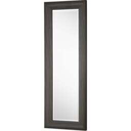 Yearn Dark Grey Scooped Grained Bevelled Dressing Mirror 129 x 45cm - Wilko - thumbnail 1