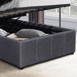 Comfy Living Single Dark Grey Ottoman Bed Frame with LED - Wilko - thumbnail 7