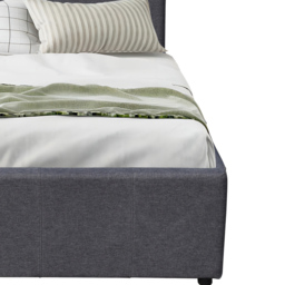 Comfy Living Single Dark Grey Ottoman Bed Frame with LED - Wilko - thumbnail 5