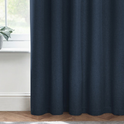 furn. Dawn Blue Textured Blackout Eyelet Curtains 168 x 183cm - Size: 183 x 168 x 1cm - Wilko - thumbnail 4