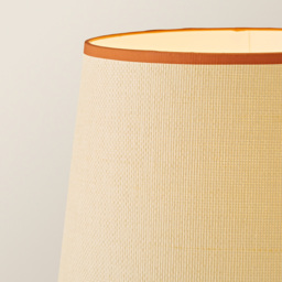 ValueLights Morrigan Natural Wood Shelf Rust Trim Scallop Shade Tripod Floor Lamp with Bulb - Cream - Wilko - thumbnail 4