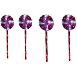 Samuel Alexander 20 Red and White LED Candy Swirl Path Light - Size: 70 x 59 x 8.5cm - Red / White - Wilko - thumbnail 3