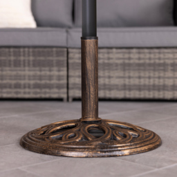 Charles Bentley Bronze Round Cast Iron Parasol Base 12kg - Size: Single - Black - Wilko - thumbnail 3