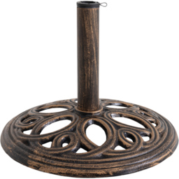Charles Bentley Bronze Round Cast Iron Parasol Base 12kg - Size: Single - Black - Wilko - thumbnail 1