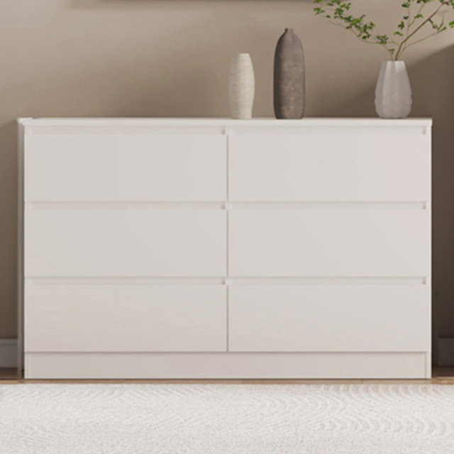 Seconique Malvern 6 Drawer White Chest of Drawers - Wilko - image 1