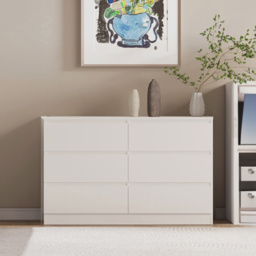 Seconique Malvern 6 Drawer White Chest of Drawers - Wilko - thumbnail 7