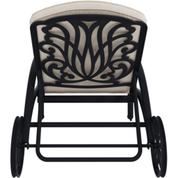 Charles Bentley Black Cast Aluminium Sun Lounger - Size: 1 Seater - Wilko - thumbnail 7