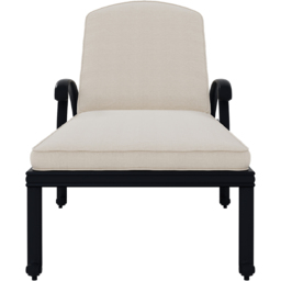 Charles Bentley Black Cast Aluminium Sun Lounger - Size: 1 Seater - Wilko - thumbnail 4