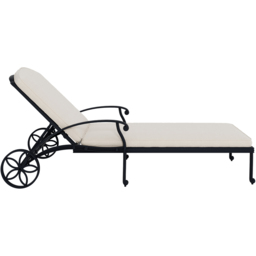Charles Bentley Black Cast Aluminium Sun Lounger - Size: 1 Seater - Wilko - thumbnail 5