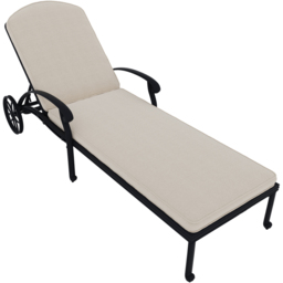 Charles Bentley Black Cast Aluminium Sun Lounger - Size: 1 Seater - Wilko - thumbnail 6