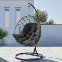 Living and Home Egg Chair Black Seat Cushions - Size: 55 x 73cm - Wilko - thumbnail 3