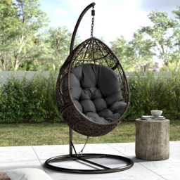 Living and Home Egg Chair Black Seat Cushions - Size: 55 x 73cm - Wilko - thumbnail 6