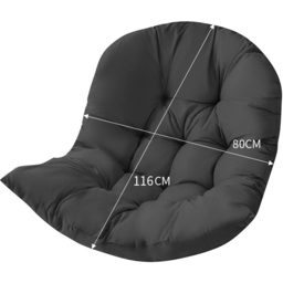 Living and Home Egg Chair Black Seat Cushions - Size: 55 x 73cm - Wilko - thumbnail 7