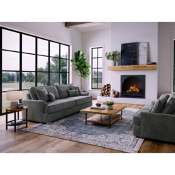 Alba City 4 Seater Steel Fabric Sofa - Grey - Wilko - thumbnail 7