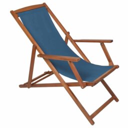 Charles Bentley Eucalyptus Wooden Deck Chair Teal - Size: H94 x L107 x W61cm - Green - Wilko - thumbnail 3