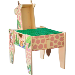 Teamson Kids Multicolour Jungle Giraffe 2-in-1 Activity Table - Size: 71.1 x 41.3 x 65.4cm - Yellow - Wilko - thumbnail 5