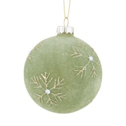 Flocked Patterned Bauble - Mistletoe Cottage - Wilko - thumbnail 3