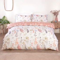 Serene Camargue Single Microfibre Fabric Reversible Duvet Cover Set - Multi - Wilko