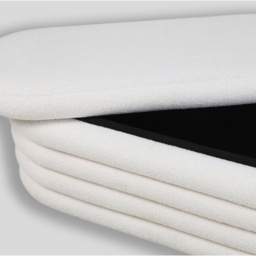 Cream Boucle Storage Ottoman Cream - Wilko - thumbnail 5