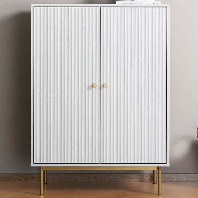Devon 2 Door White Storage Cabinet - Home Garden Direct - Wilko - image 1