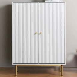 Devon 2 Door White Storage Cabinet - Home Garden Direct - Wilko - thumbnail 1