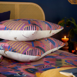 furn. Eivissa King Size Pink Abstract Duvet Cover Set - Wilko - thumbnail 4