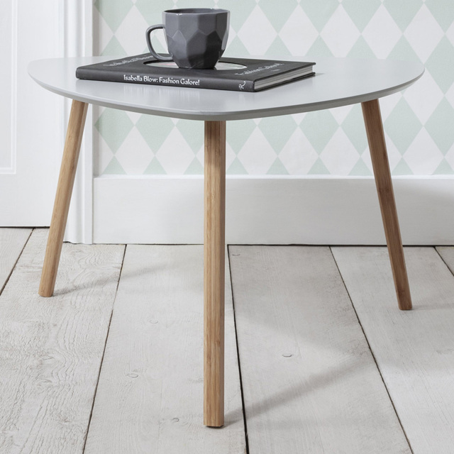 Noa and Nani Malme Chalk Grey and Natural Pine Extra Large Side Table - Size: 78 x 140 x 85cm - Wilko - image 1