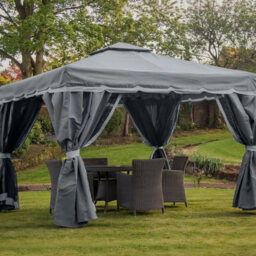 Glendale Monaco 3 x 3m Two Tone Grey Garden Gazebo - Wilko - thumbnail 4