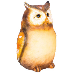 St Helens Female Light Up Owl Ornament - Size: 2.73x2.08x2.12cm - Brown - Wilko - thumbnail 1