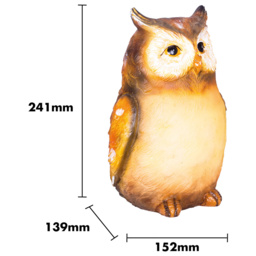 St Helens Female Light Up Owl Ornament - Size: 2.73x2.08x2.12cm - Brown - Wilko - thumbnail 5