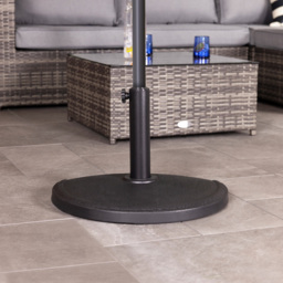 Charles Bentley Concrete Umb Base Half Canopy Para sol - Size: 49 x 31cm - Grey - Wilko - thumbnail 3