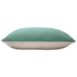 furn. Contra Mist Blue Velvet Cushion - Size: 60 x 40cm - Wilko - thumbnail 4